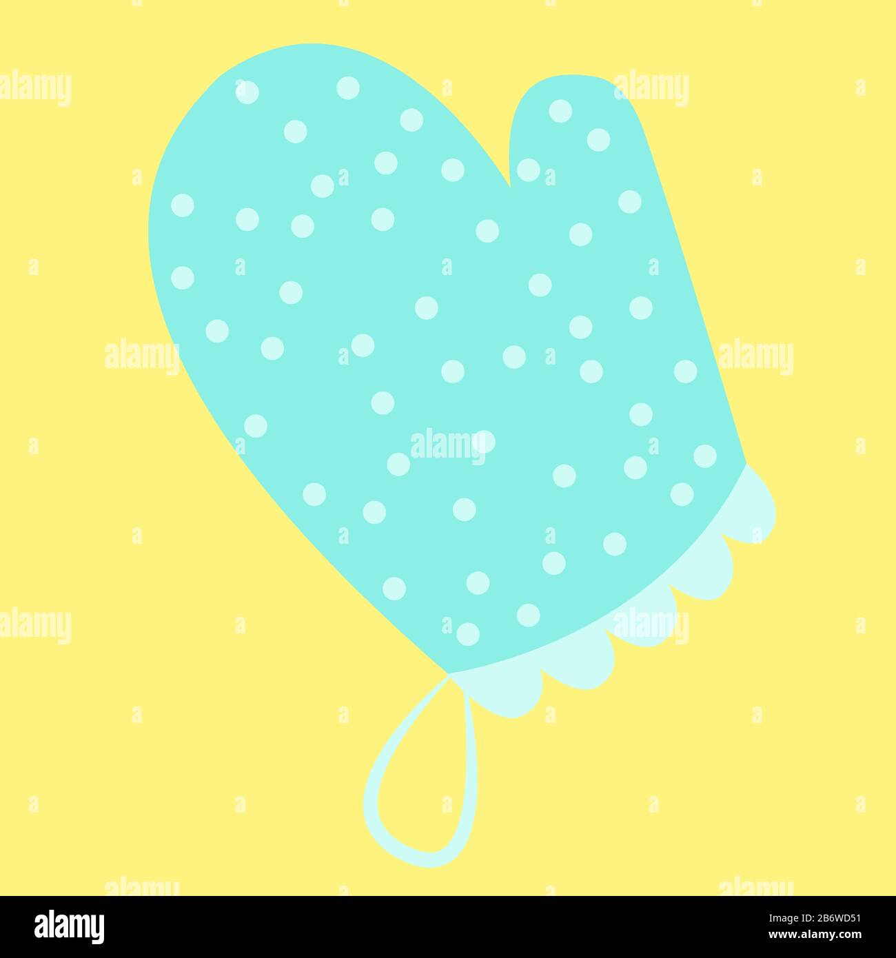 Kitchen glove, illustration, vector on white background. Stock Vector
