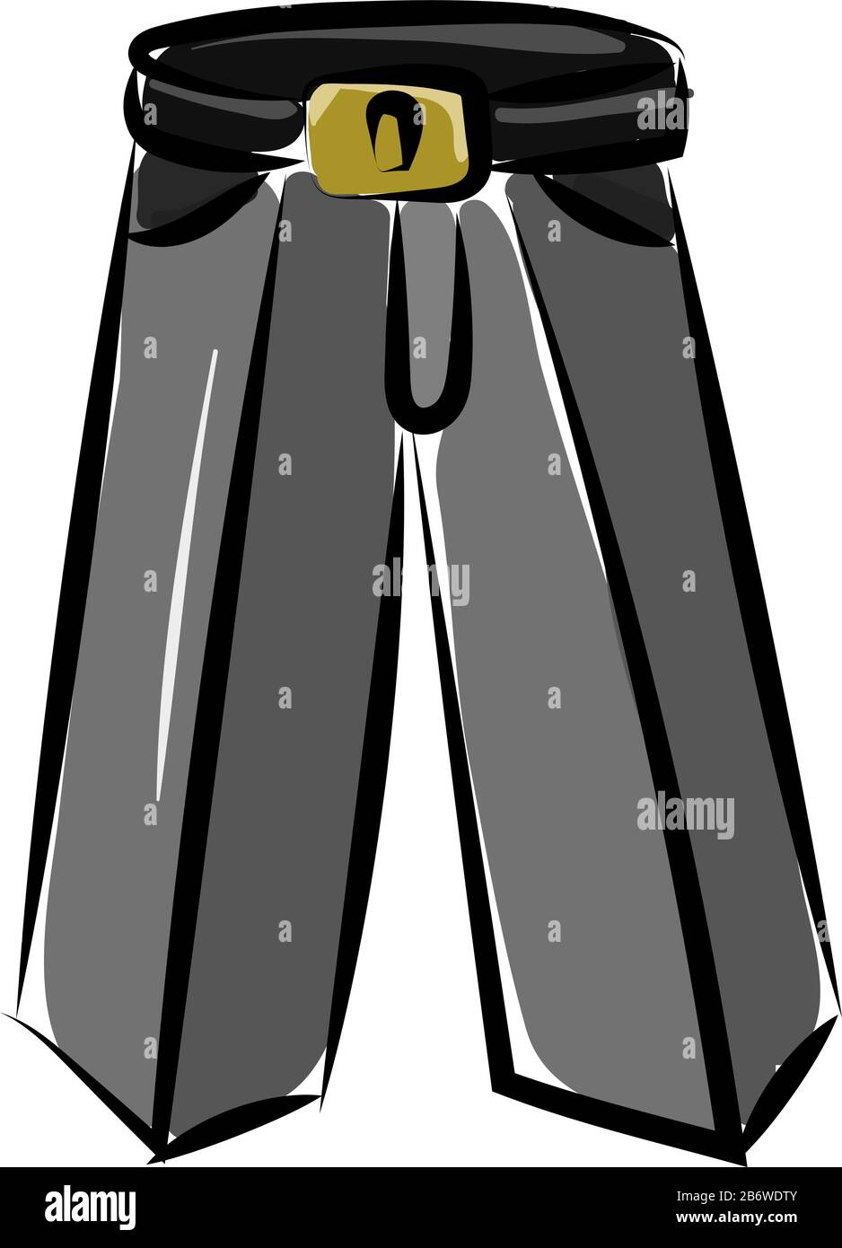 Black pants, illustration, vector on white background. Stock Vector