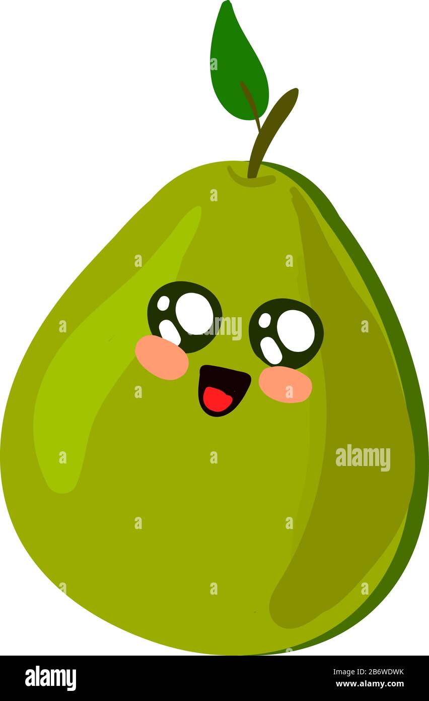 Cute Guava Illustration Vector On White Background Stock Vector Image Art Alamy