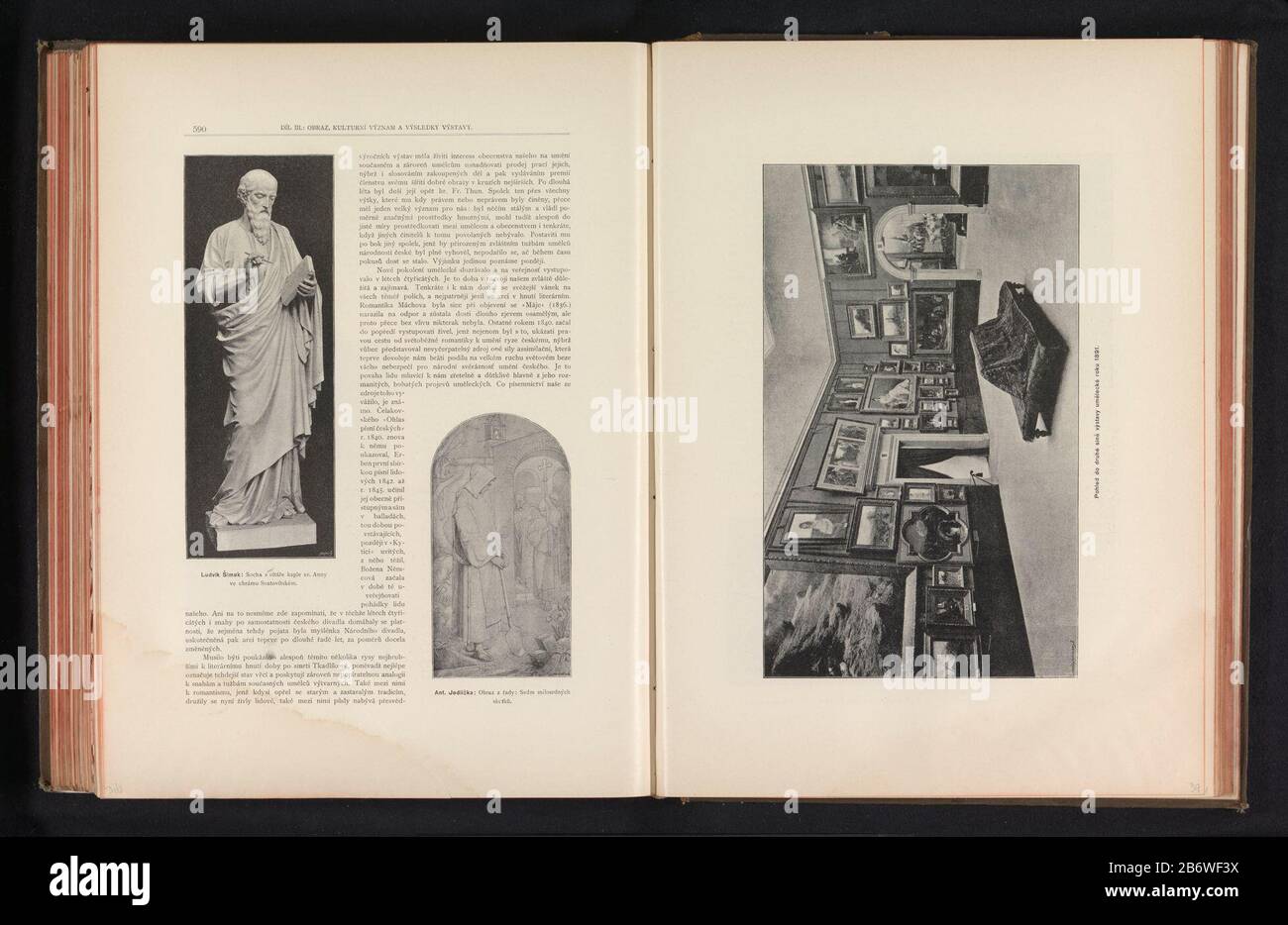 Interior of a schilderijententoonstellingPohled do druhé sine výstavy umelecke años 1891 (title object) Object Type: photomechanical printing page Object number: RP-F-2001-7-749B-317 Manufacturer : photographer: anoniemclichémaker: Carl Bellmann Place manufacture: Prague Date: 1891 Material: paper Technique: autotypie Dimensions: print: h 157 mm × W 253 mmToelichtingPrent page 591. Subject: collection, exhibition, show picture, painting Stock Photo