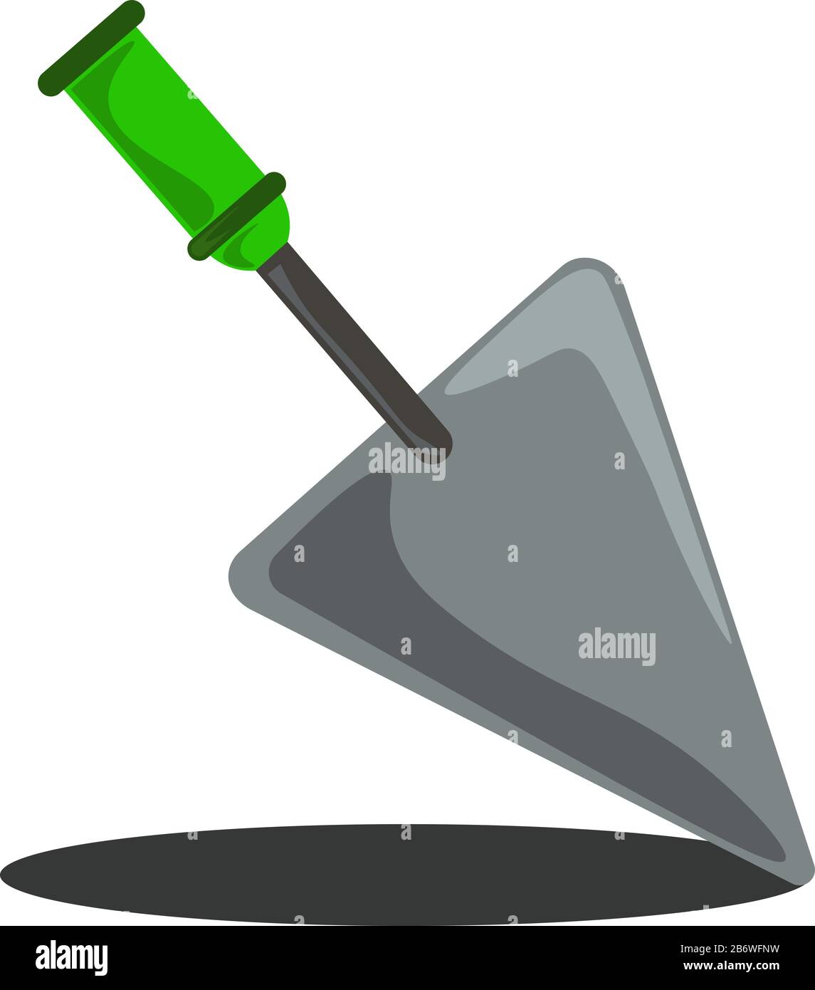 Putty knife, illustration, vector on white background. Stock Vector