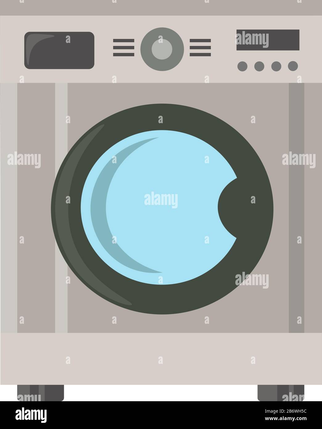 Wash machine, illustration, vector on white background. Stock Vector