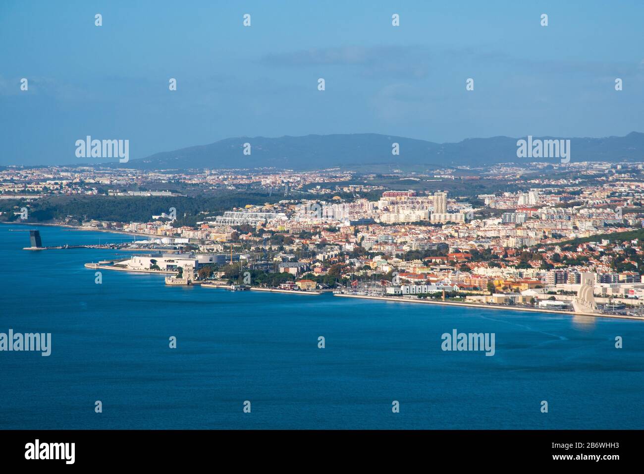 View over the Portuguese capital Lisbon Stock Photo