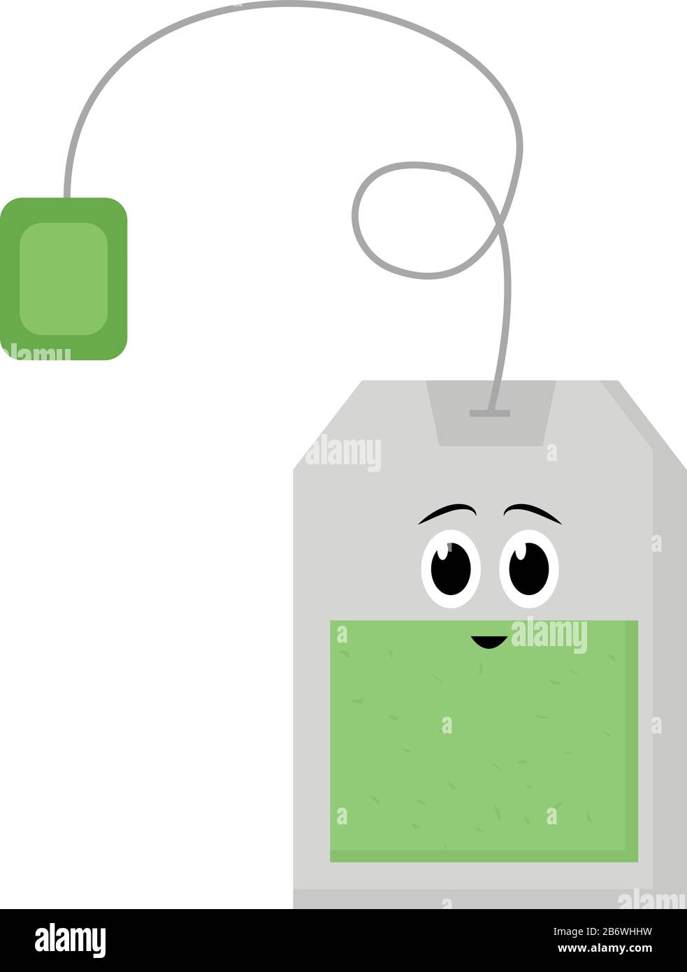 Tea bag, illustration, vector on white background Stock Vector Image