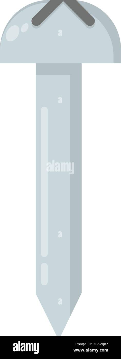 Screw, illustration, vector on white background. Stock Vector