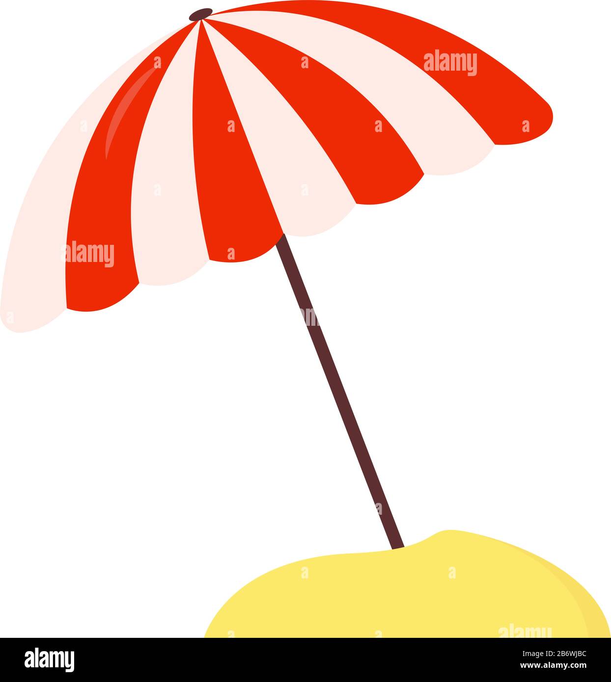 Open umbrella on beach Stock Vector Images - Alamy