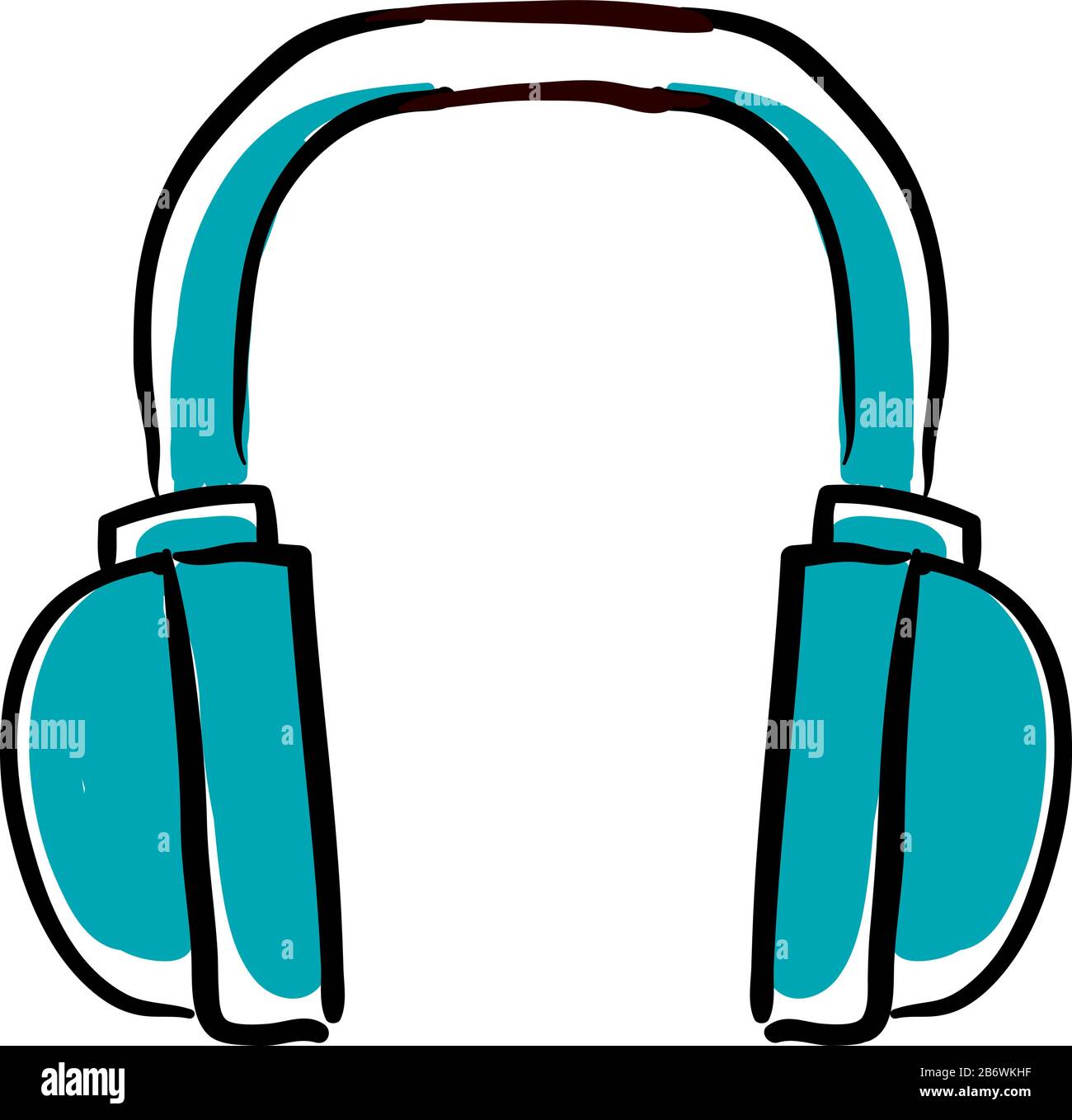 Blue headphones, illustration, vector on white background Stock Vector Image & Art Alamy