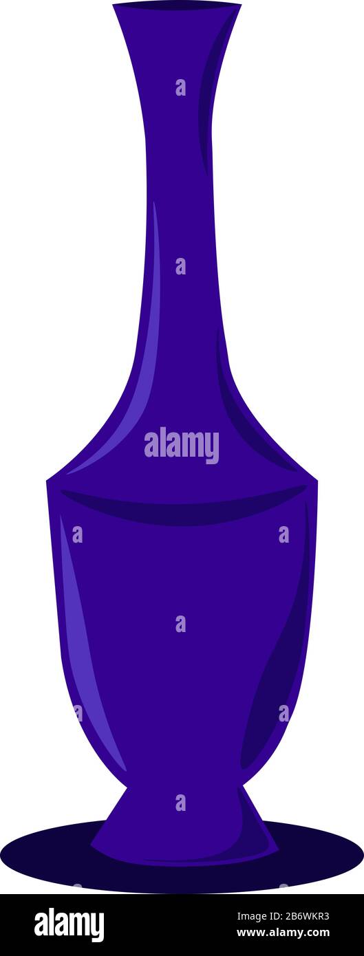 Purple vase, illustration, vector on white background. Stock Vector