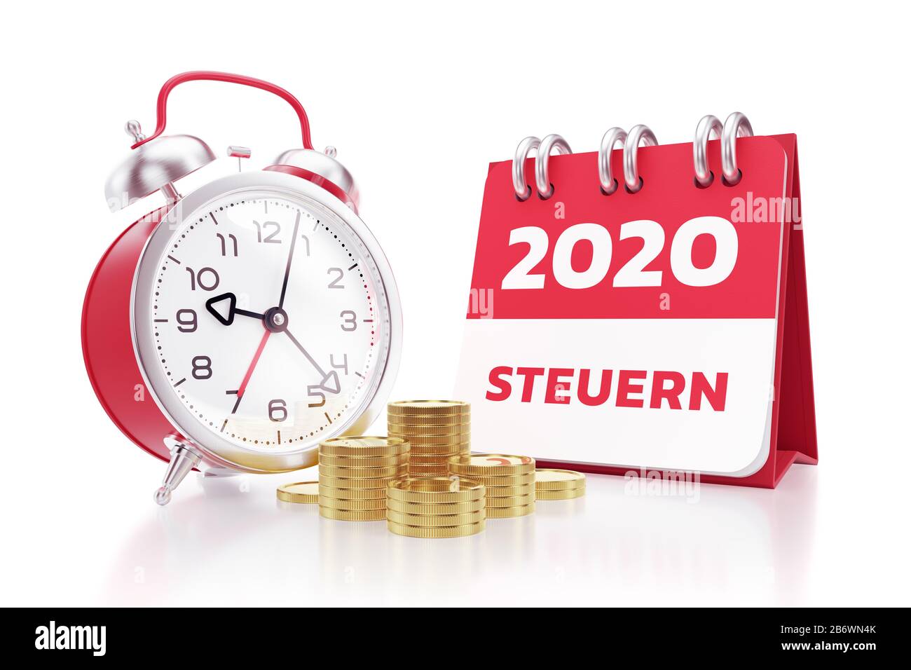 Taxes 2020 (Version of Deutsch Translation) Stock Photo