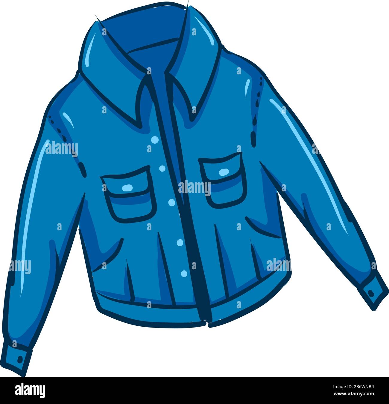 Big denim jacket, illustration, vector on white background Stock Vector  Image & Art - Alamy