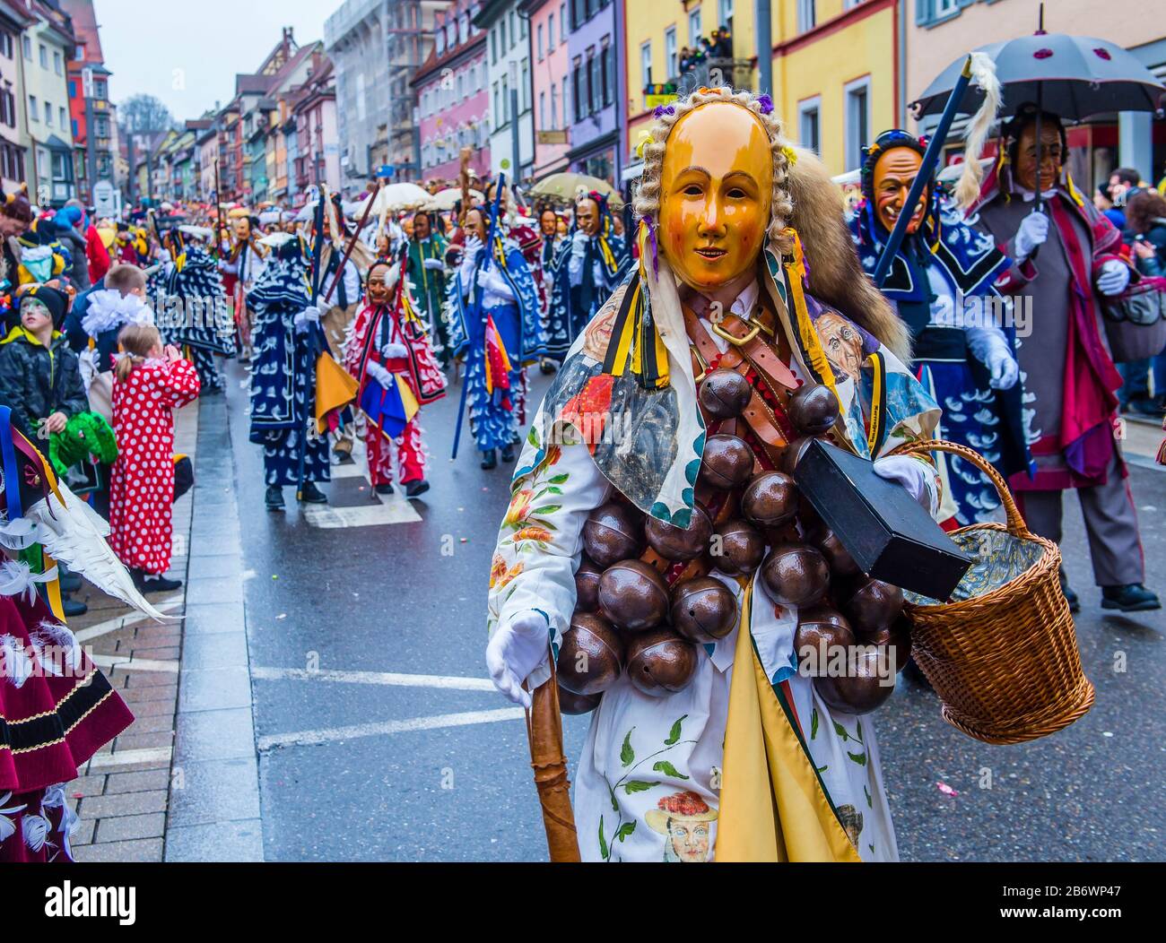 Participants in the Rottweil Carnival in Rottweil , Germany Stock Photo