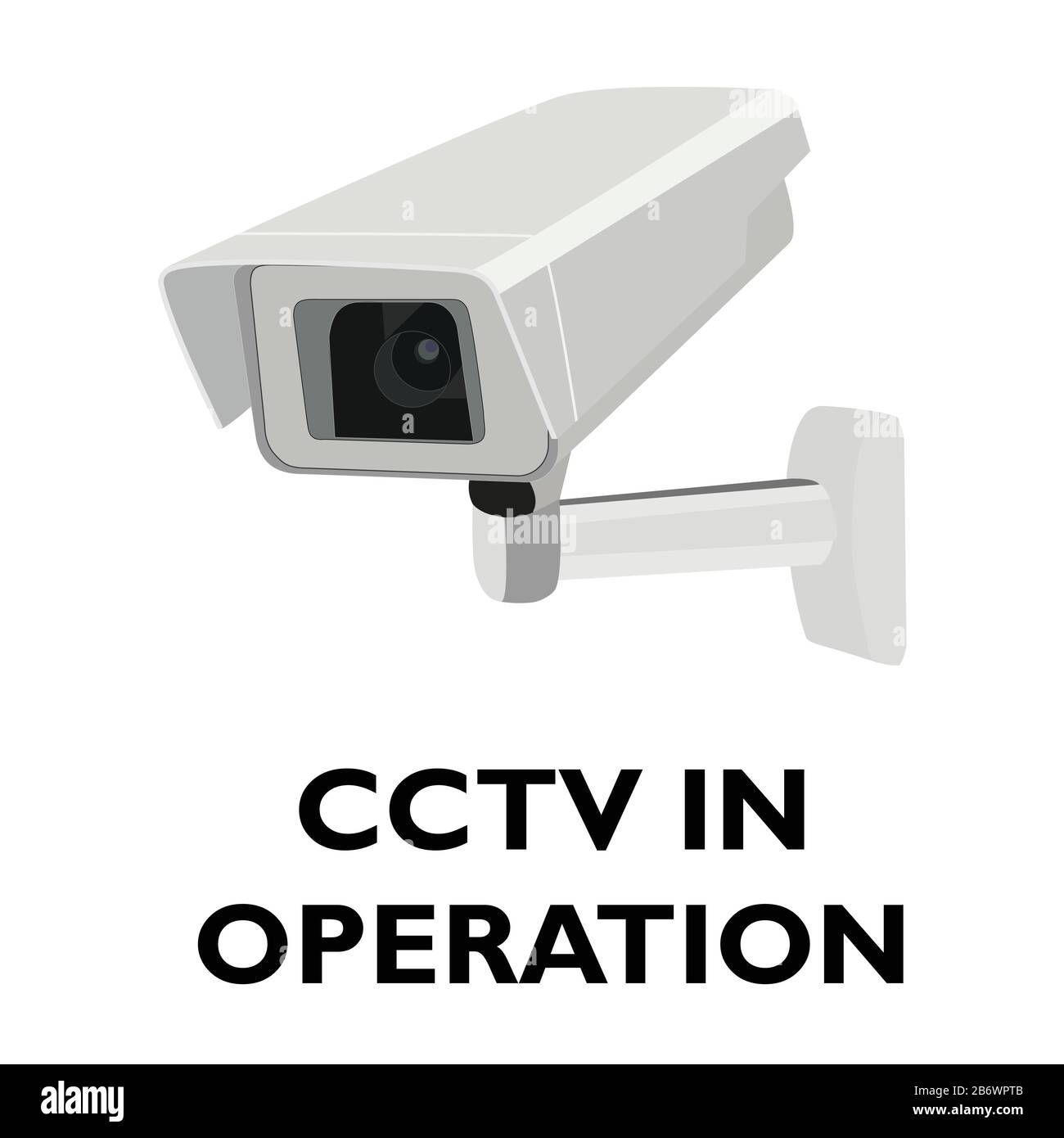 Attention cctv in operation  sign Stock Vector