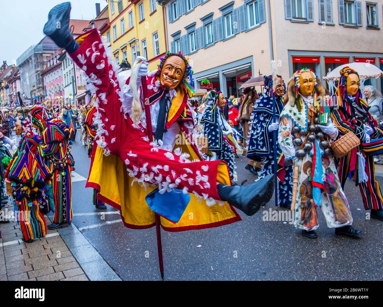 Participants in the Rottweil Carnival in Rottweil , Germany Stock Photo