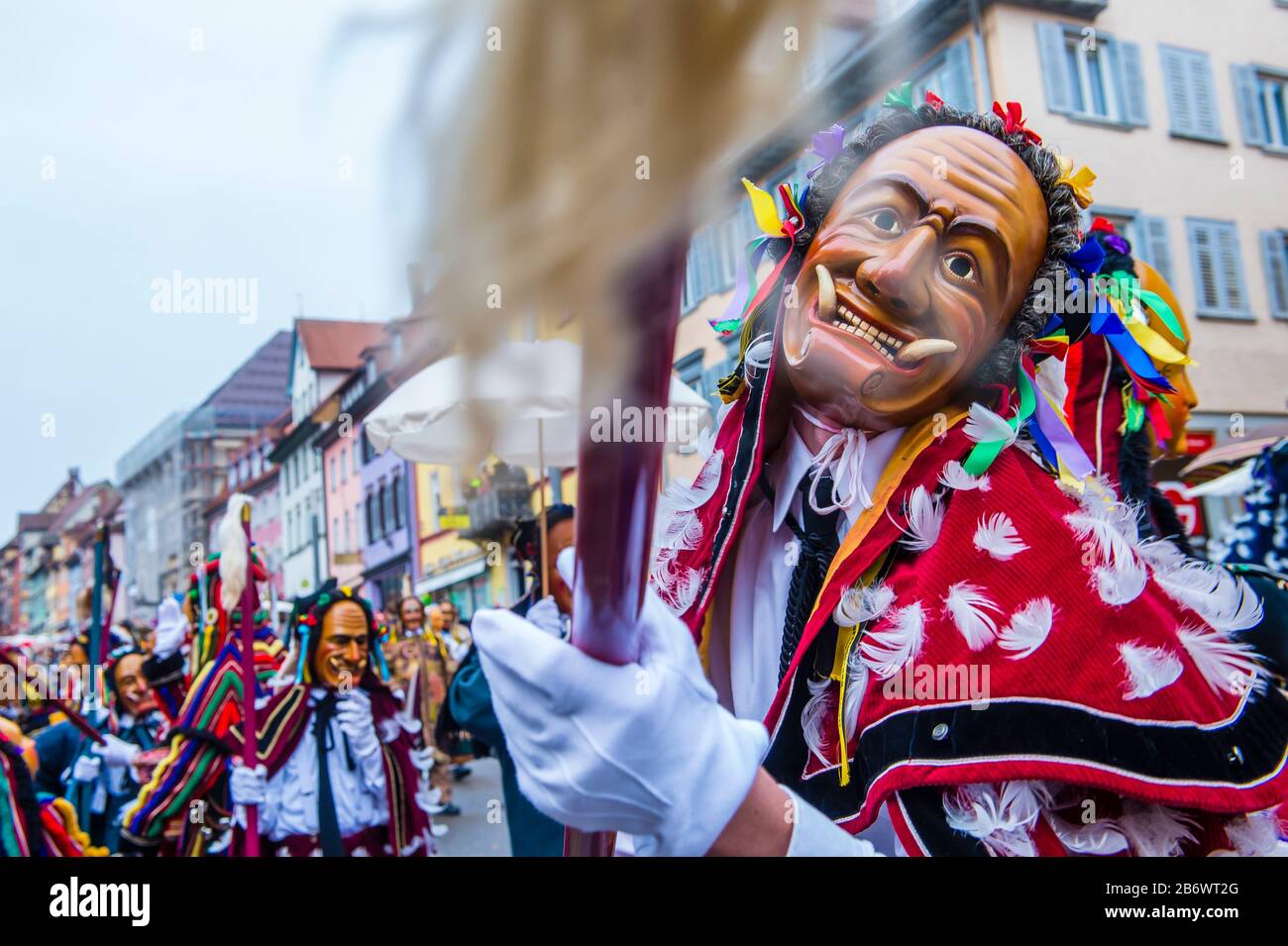 Participants in the Rottweil Carnival in Rottweil , Germany Stock Photo