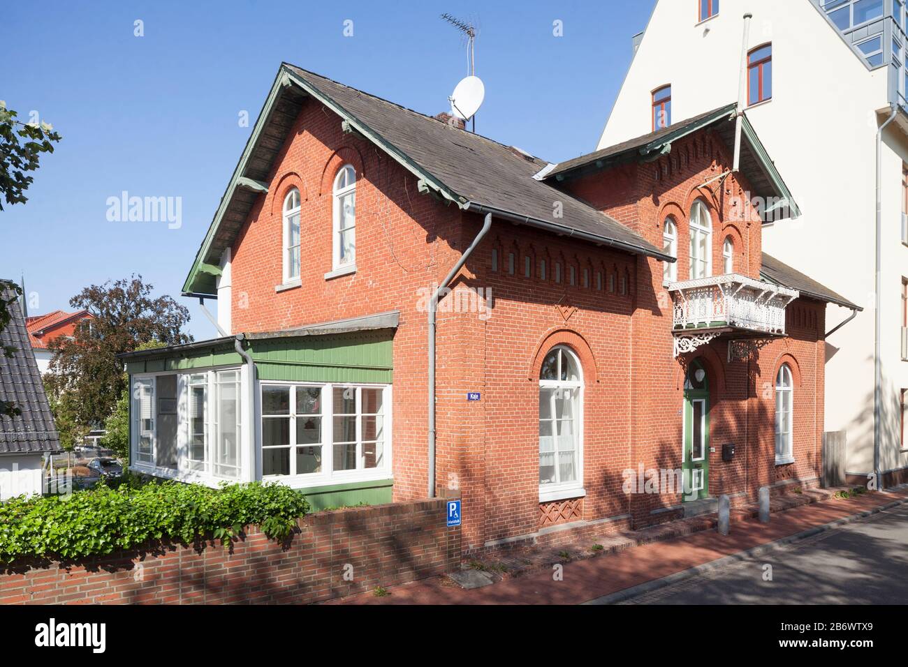 Historic brick house, Brake, Wesermarsch district, Lower Saxony, Germany, Europe Stock Photo