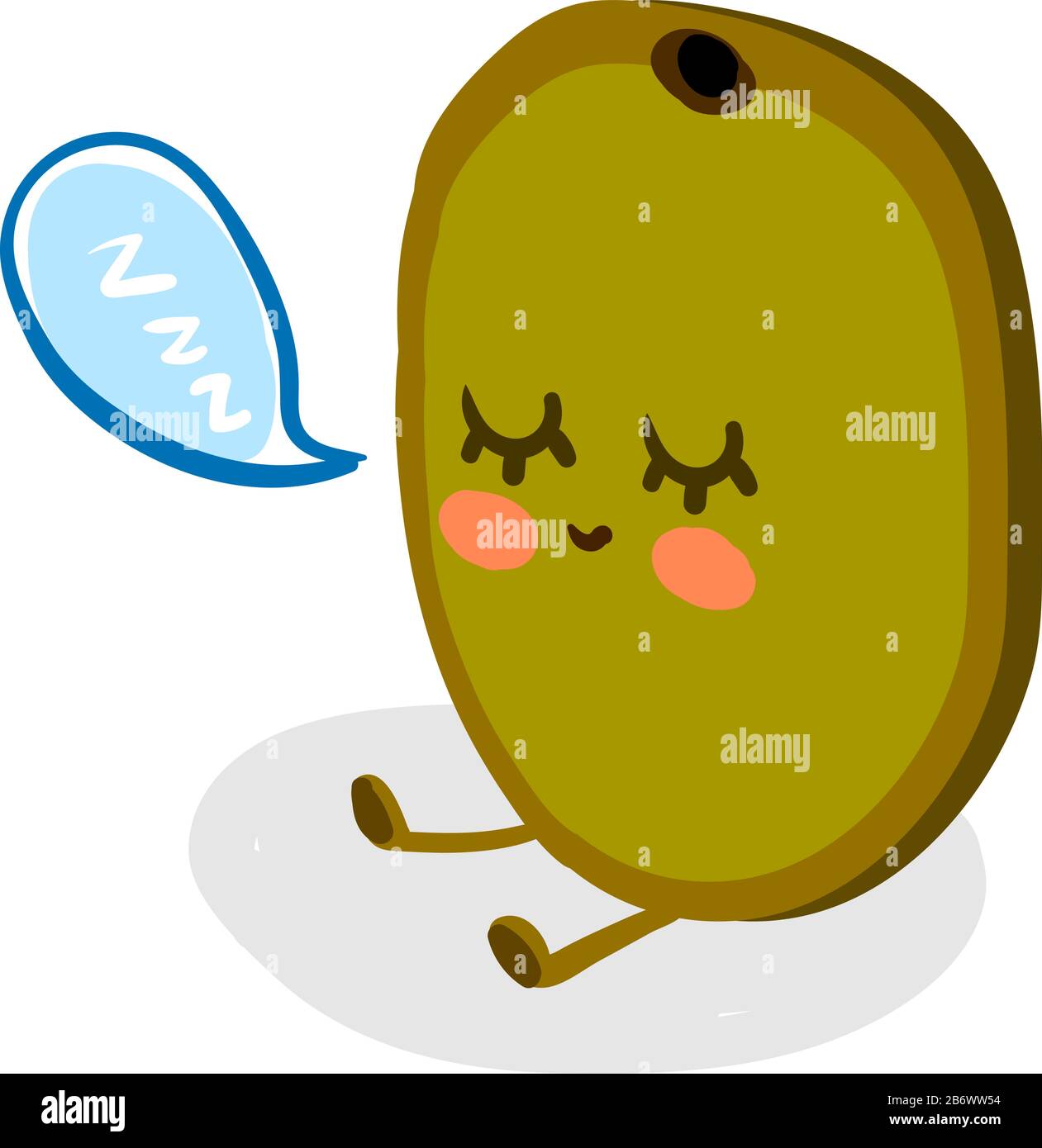 Sleeping kiwi, illustration, vector on white background Stock Vector Image & Art Alamy