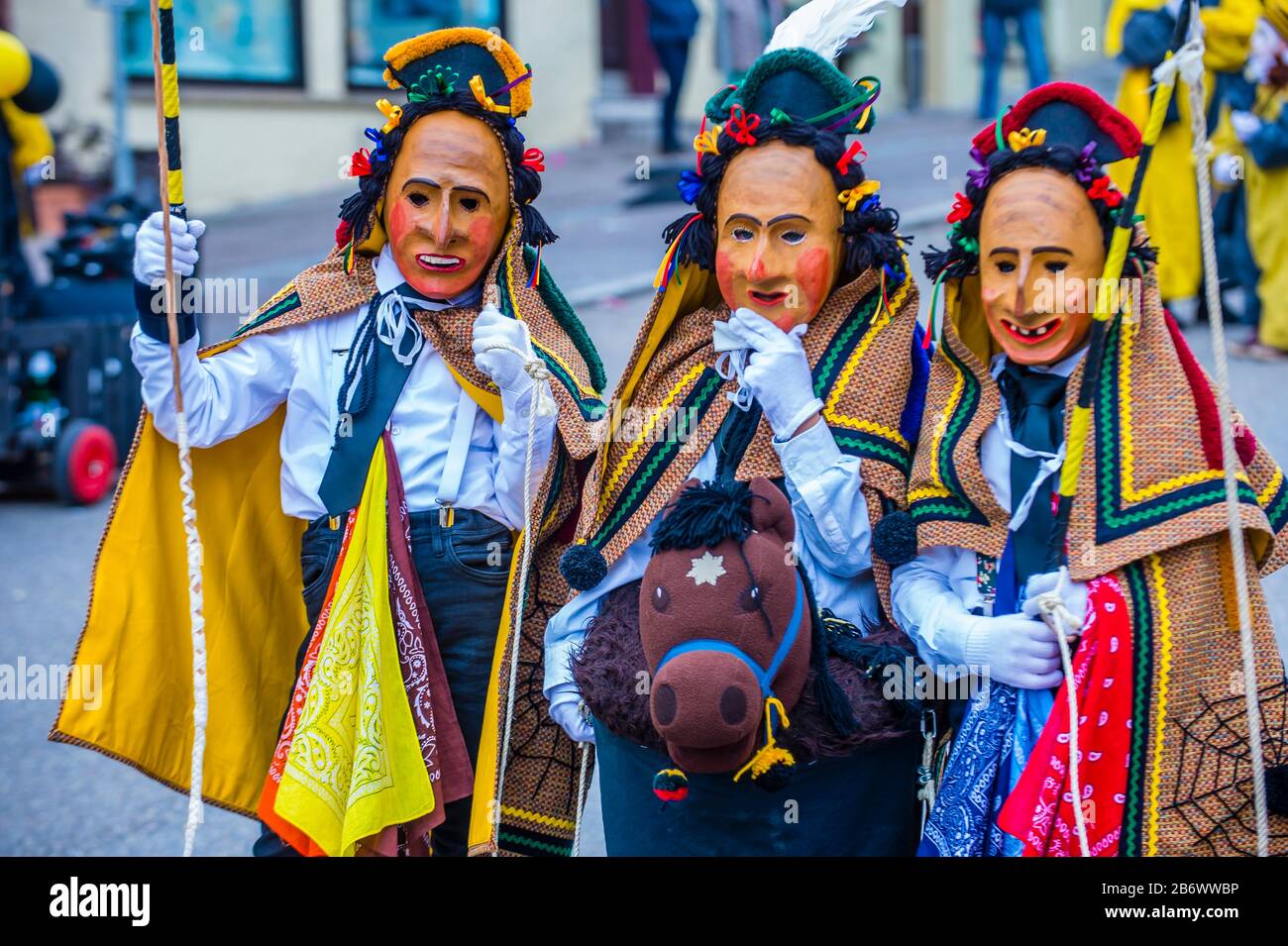 Participants in the Rottweil Carnival in Rottweil , Germany Stock Photo