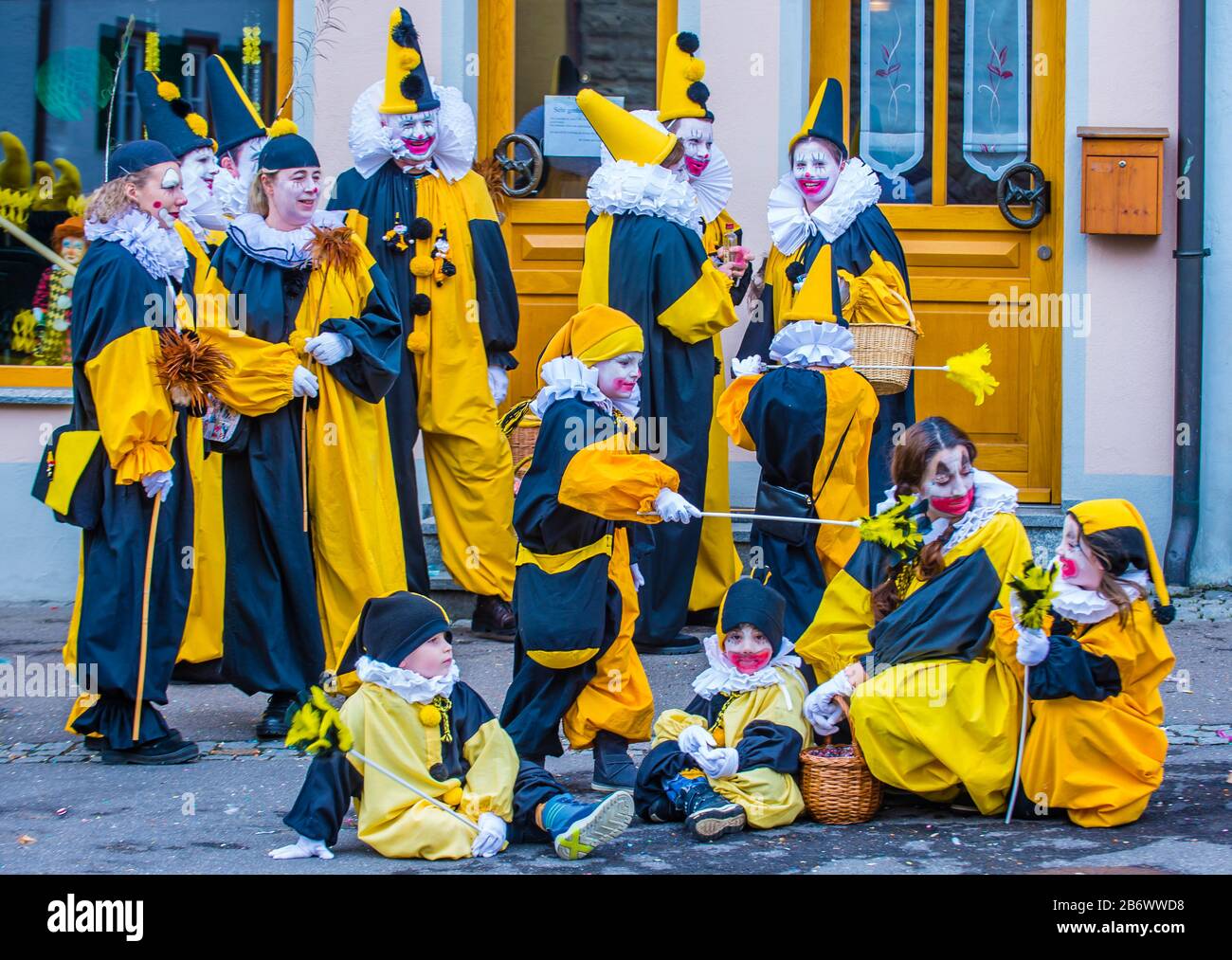 Participants in the Rottweil Carnival in Rottweil , Germany Stock Photo