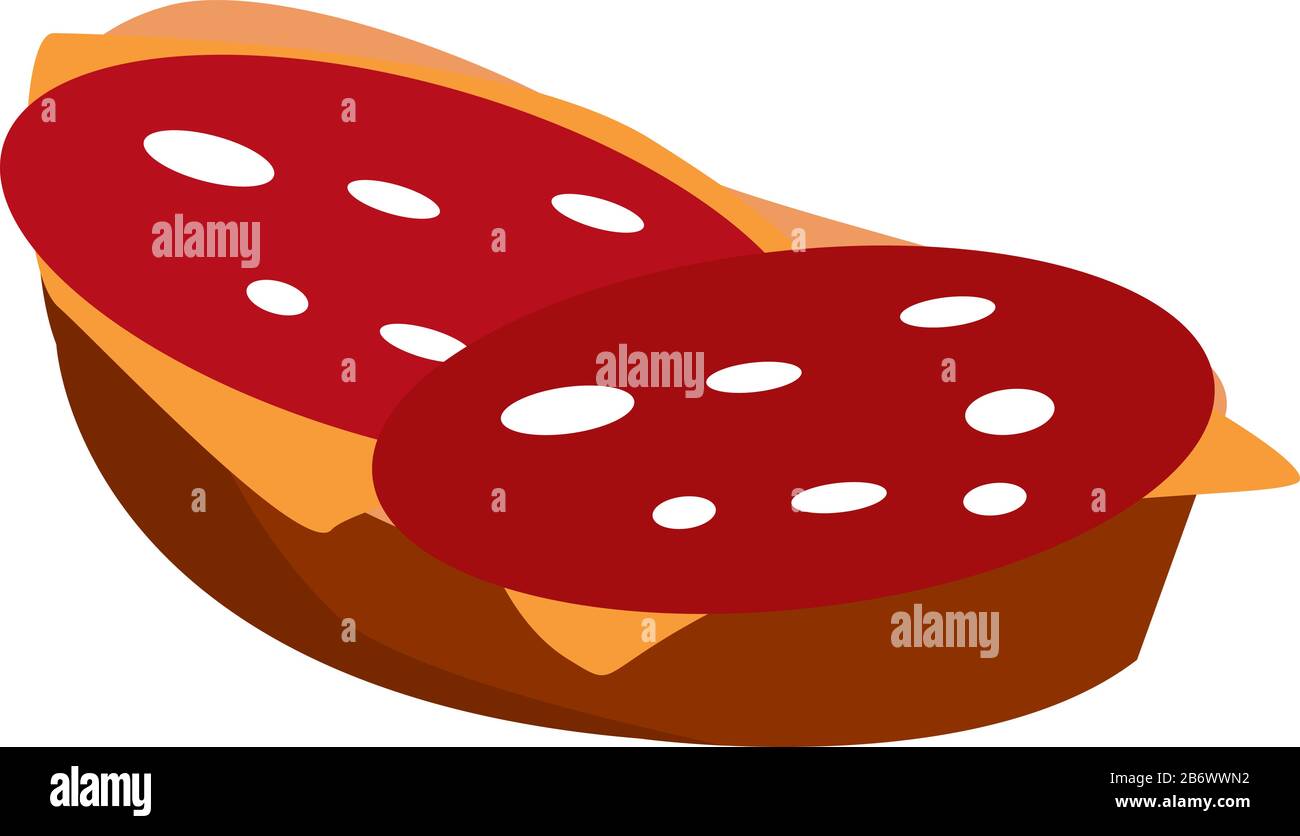 Sausage sandwich, illustration, vector on white background Stock Vector Image & Art Alamy