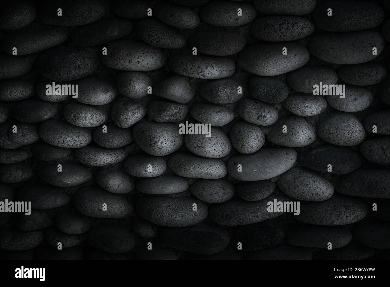 Light and dark gray stone wall decoration. Background and pattern concept Stock Photo