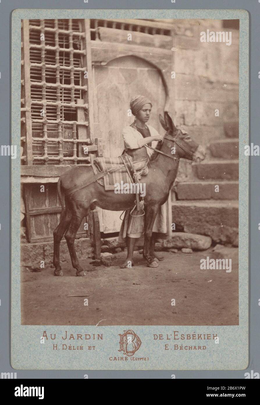Jongen Bij Ezel Boy With Donkey Object Type Cabinet Photograph