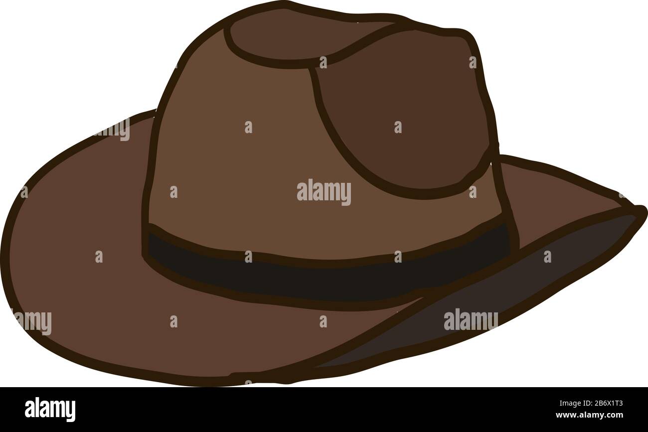 Cowboy hat, illustration, vector on white background. Stock Vector