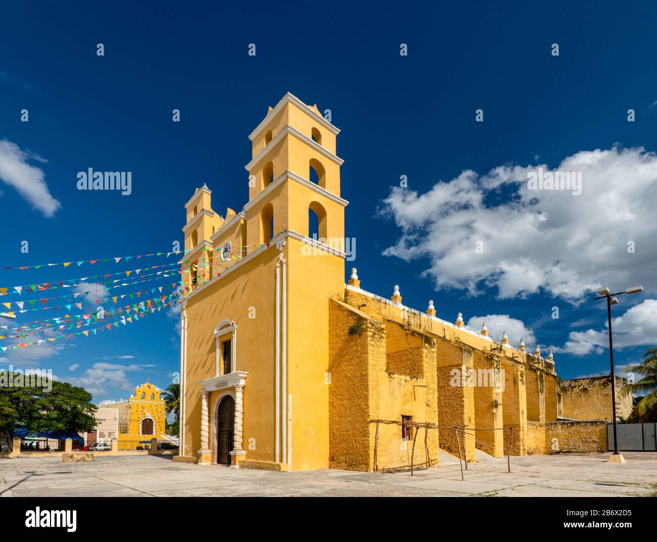 Iglesia de Nuestra Senora de la Natividad in Acanceh, Yucatan state, Mexico Stock Photo
