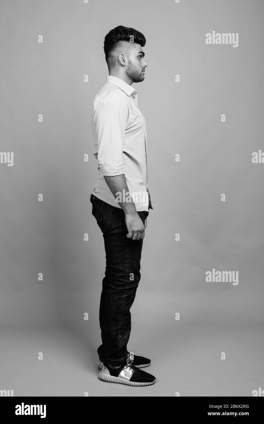 Indian portrait studio side view Black and White Stock Photos & Images ...