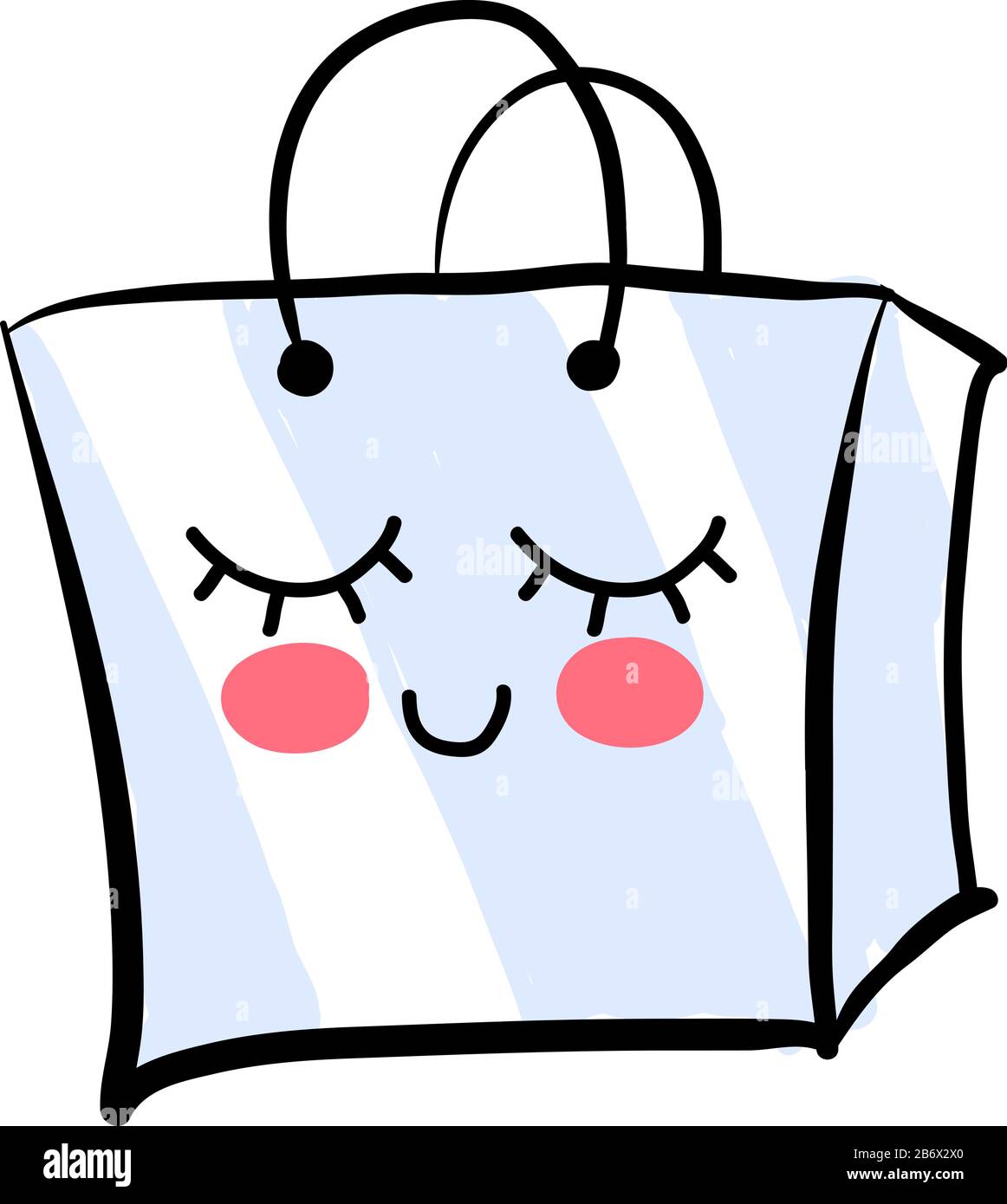 Cute sleeping bag, illustration, vector on white background. Stock Vector