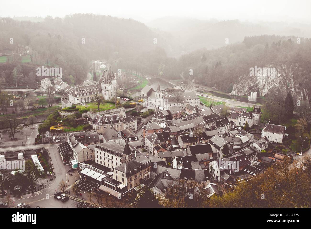 Smallest city in the world is Durbuy from the hill Stock Photo Alamy