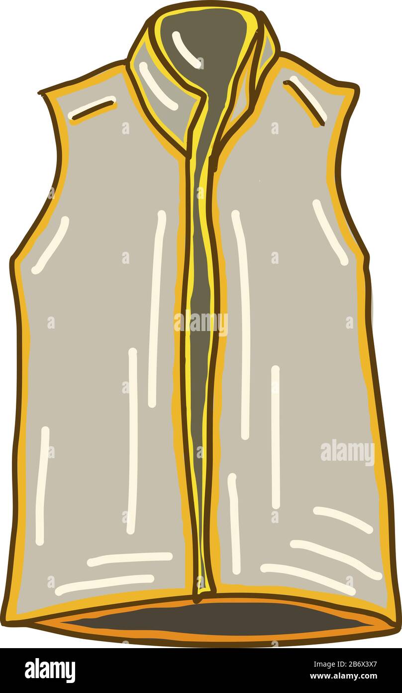 Fleese vest, illustration, vector on white background. Stock Vector