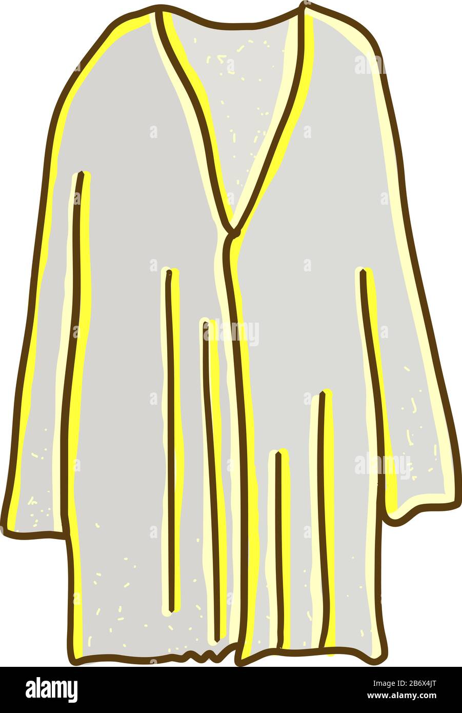 Cartoon Silver Robe Gray robe, illustration, vector on white background Stock Vector Image ...