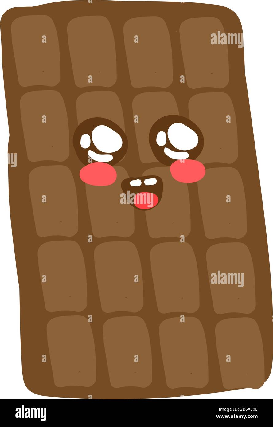 Cute Chocolate Bar Illustration Vector On White Background Stock Vector Image Art Alamy