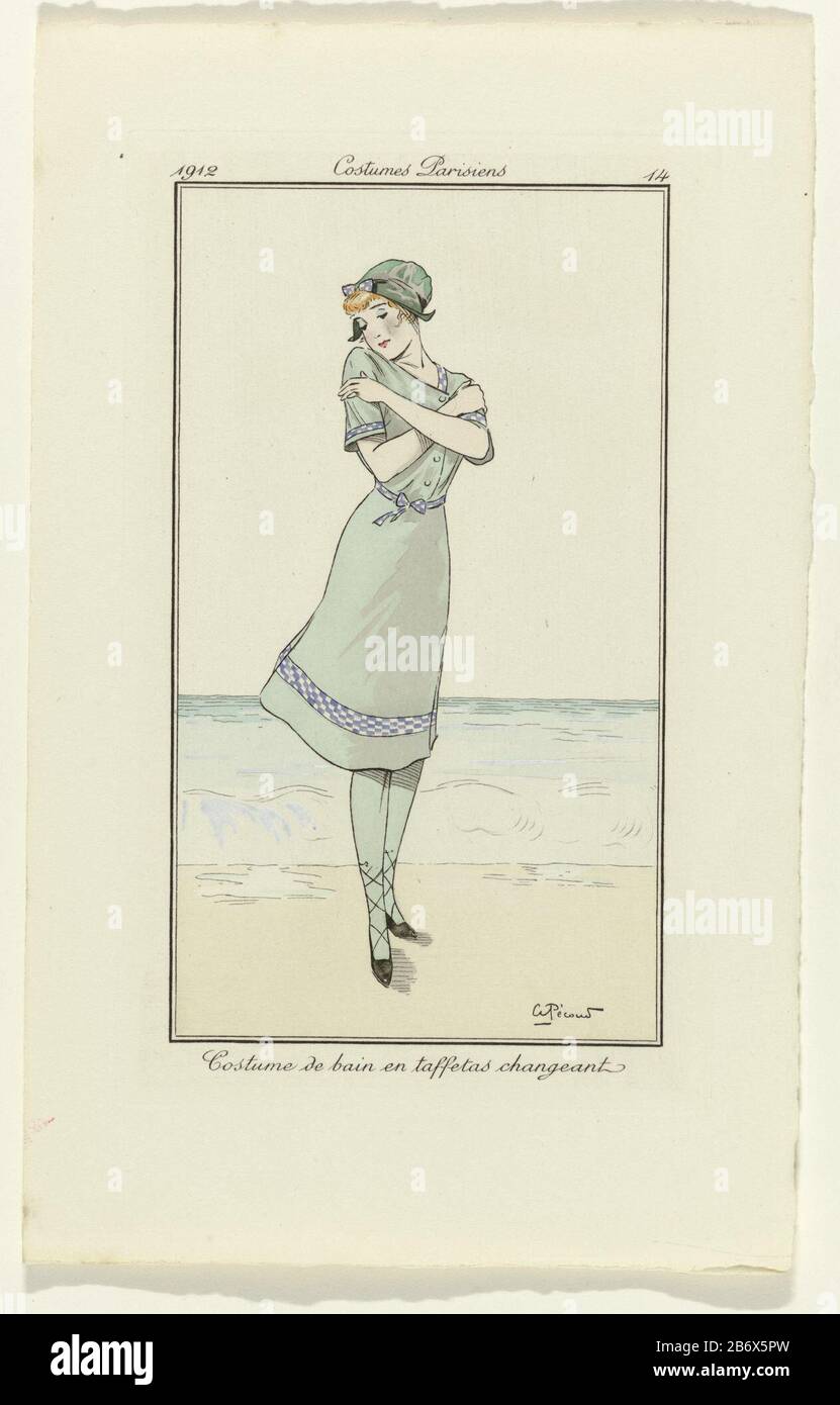 Journal Des Dames Et Des Modes 1912 Costumes Parisiens No 14
