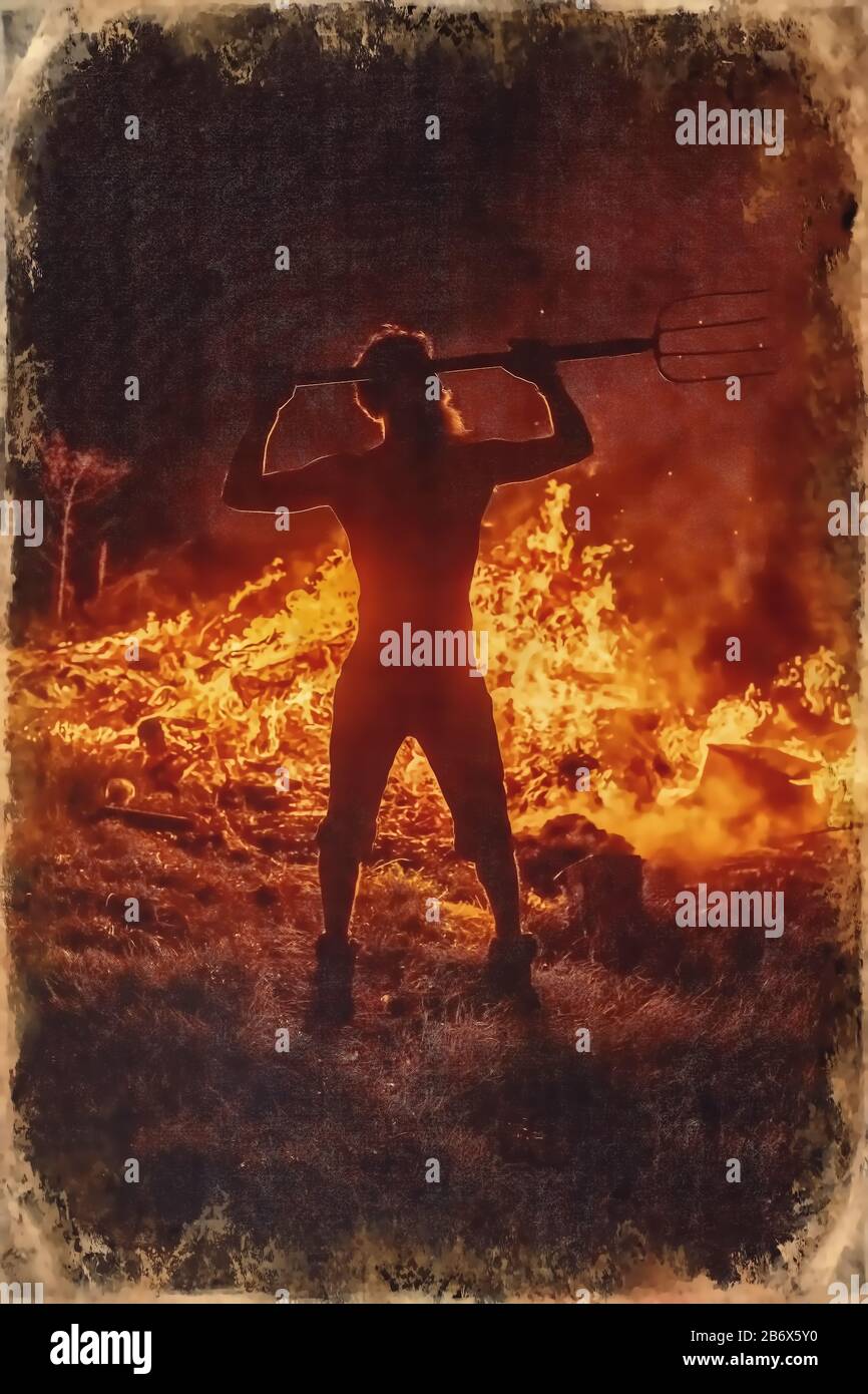 Hell painting pitchfork hires stock photography and images Alamy