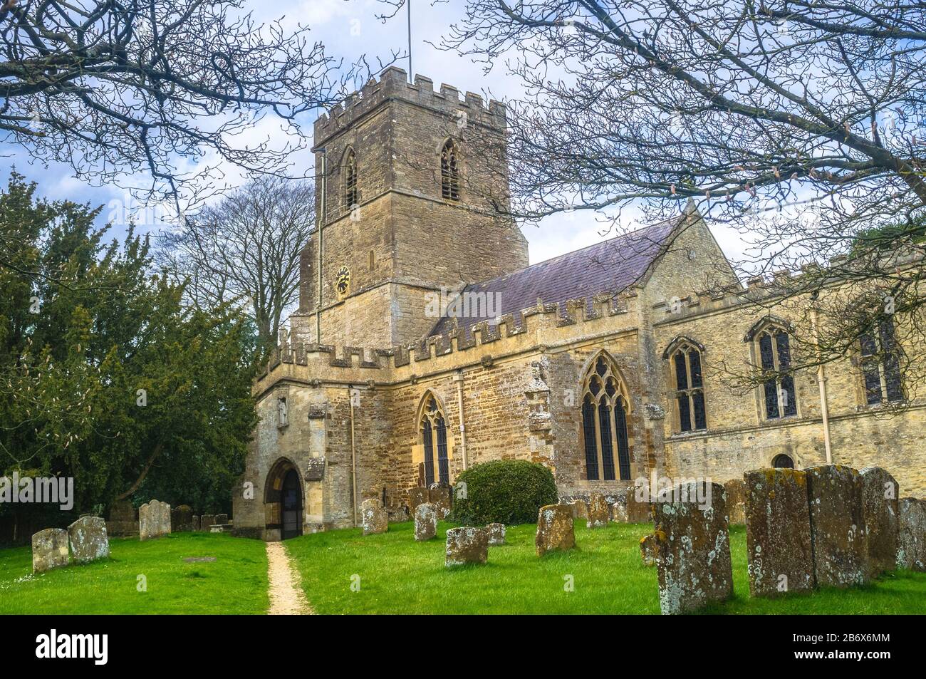 The church of St Peter and St Paul, Steeple Aston, Oxfordshire. Stock Photo