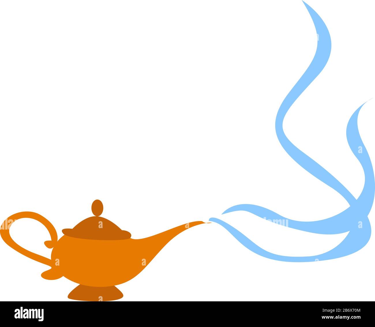 Magic lamp, illustration, vector on white background Stock Vector Image ...