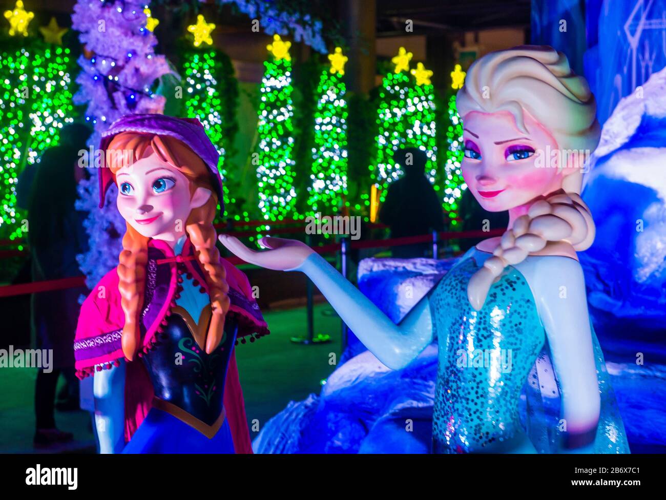 Display for the movie Frozen in Taipei Taiwan Stock Photo