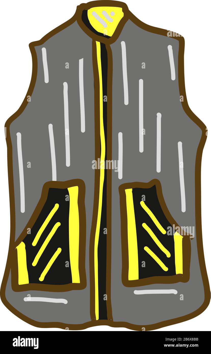 Night vest, illustration, vector on white background. Stock Vector