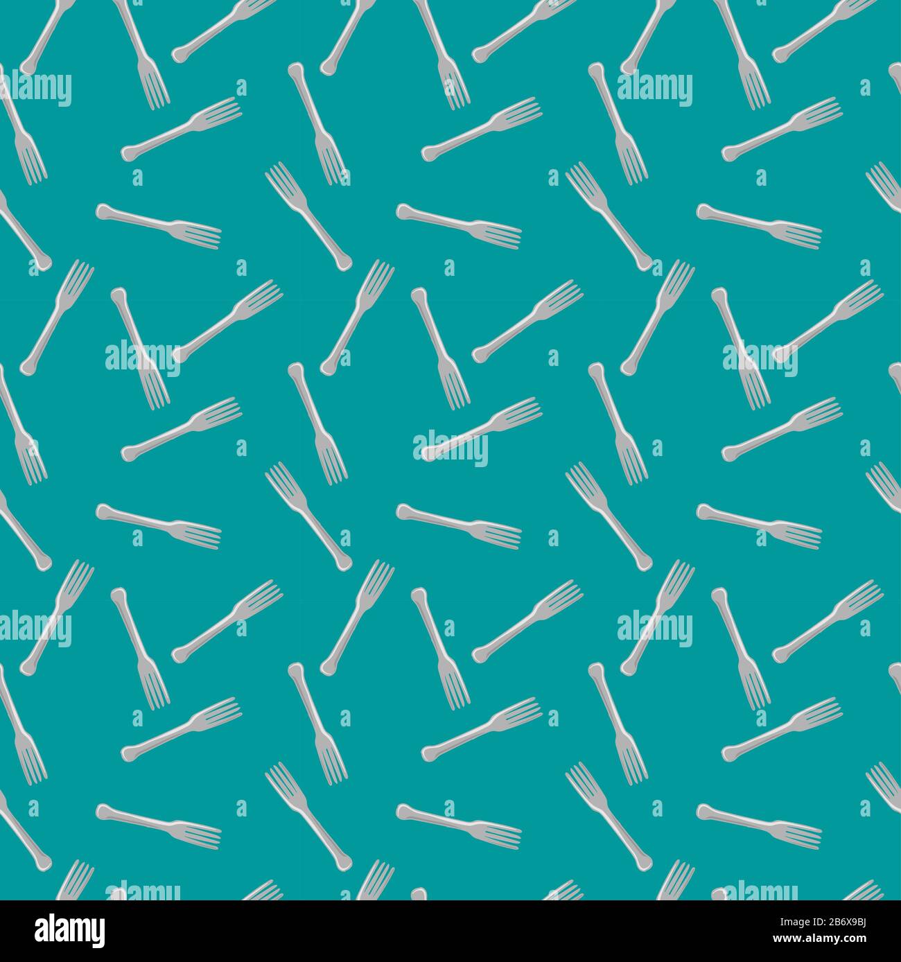 Fork wallpaper, illustration, vector on white background Stock Vector