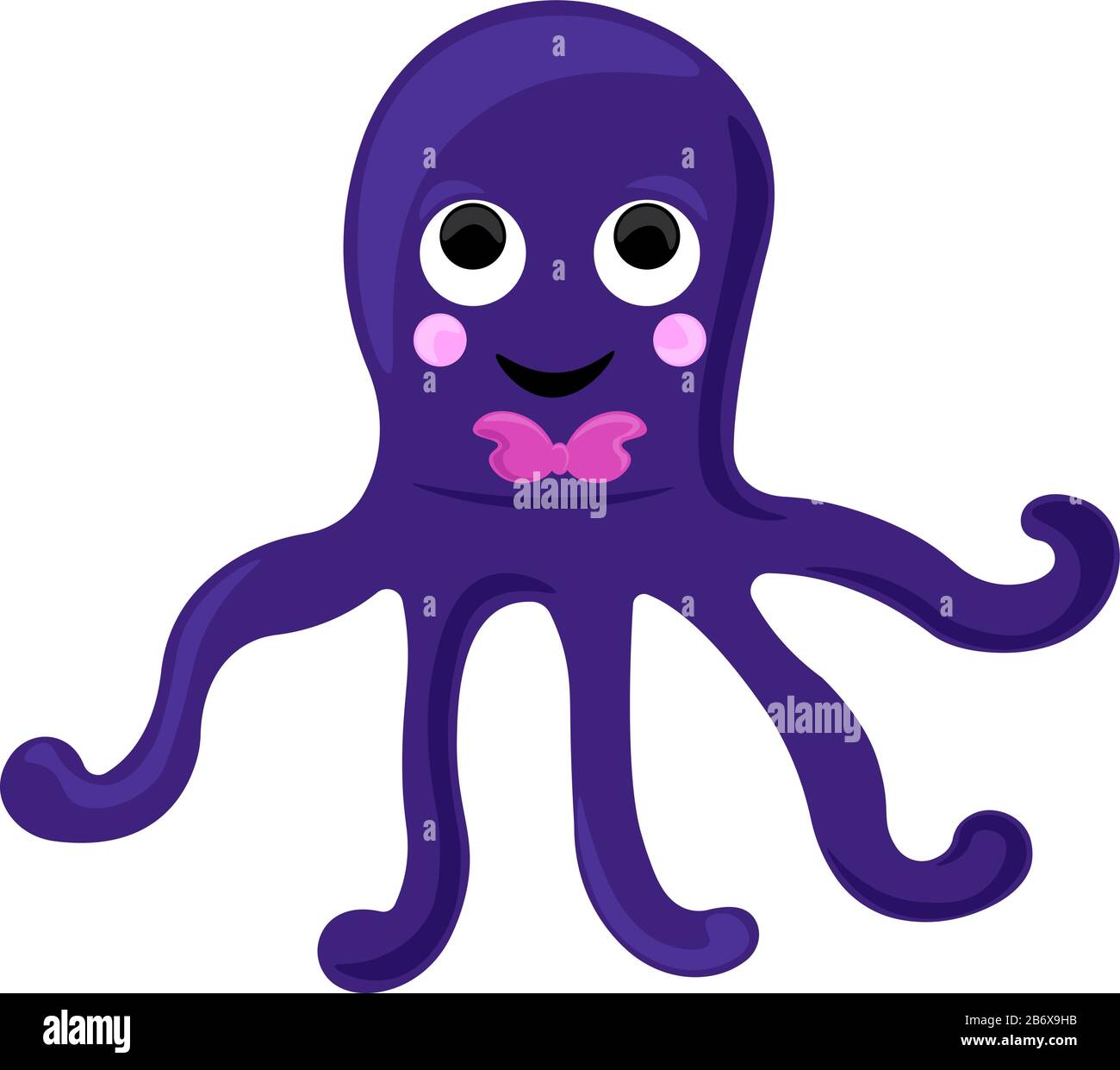 Premium Vector  Cute mascot for octopus shaped flying rocket that
