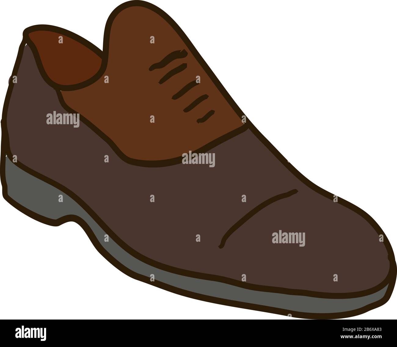 Brown shoe, illustration, vector on white background Stock Vector Image ...