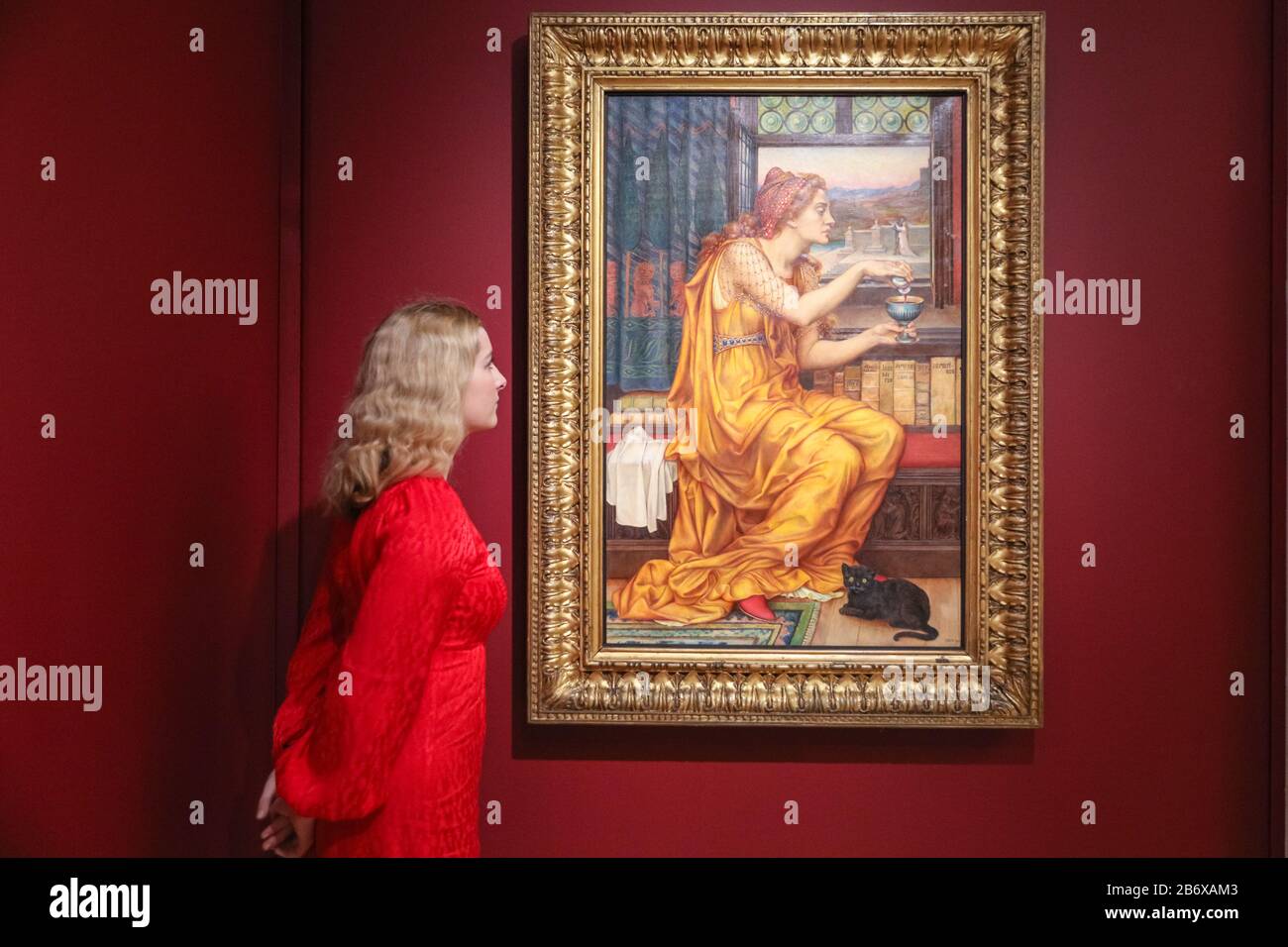 painting of woman in orange dress A colossal artistic joke  Flaming June at the Royal Academy review | Art