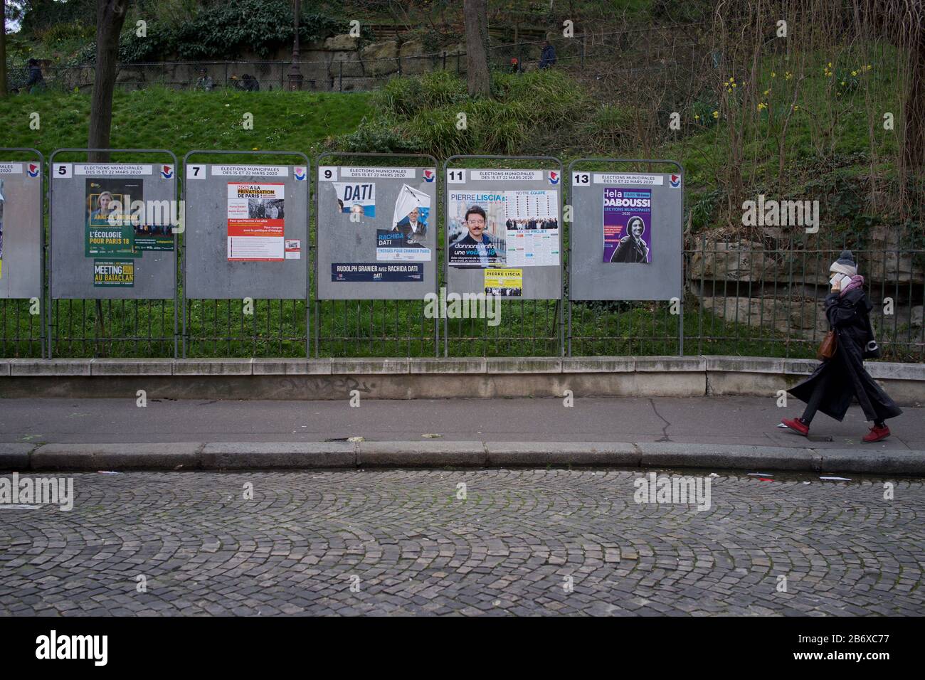 Panels displaying candidates of french municipal elections hi-res stock ...