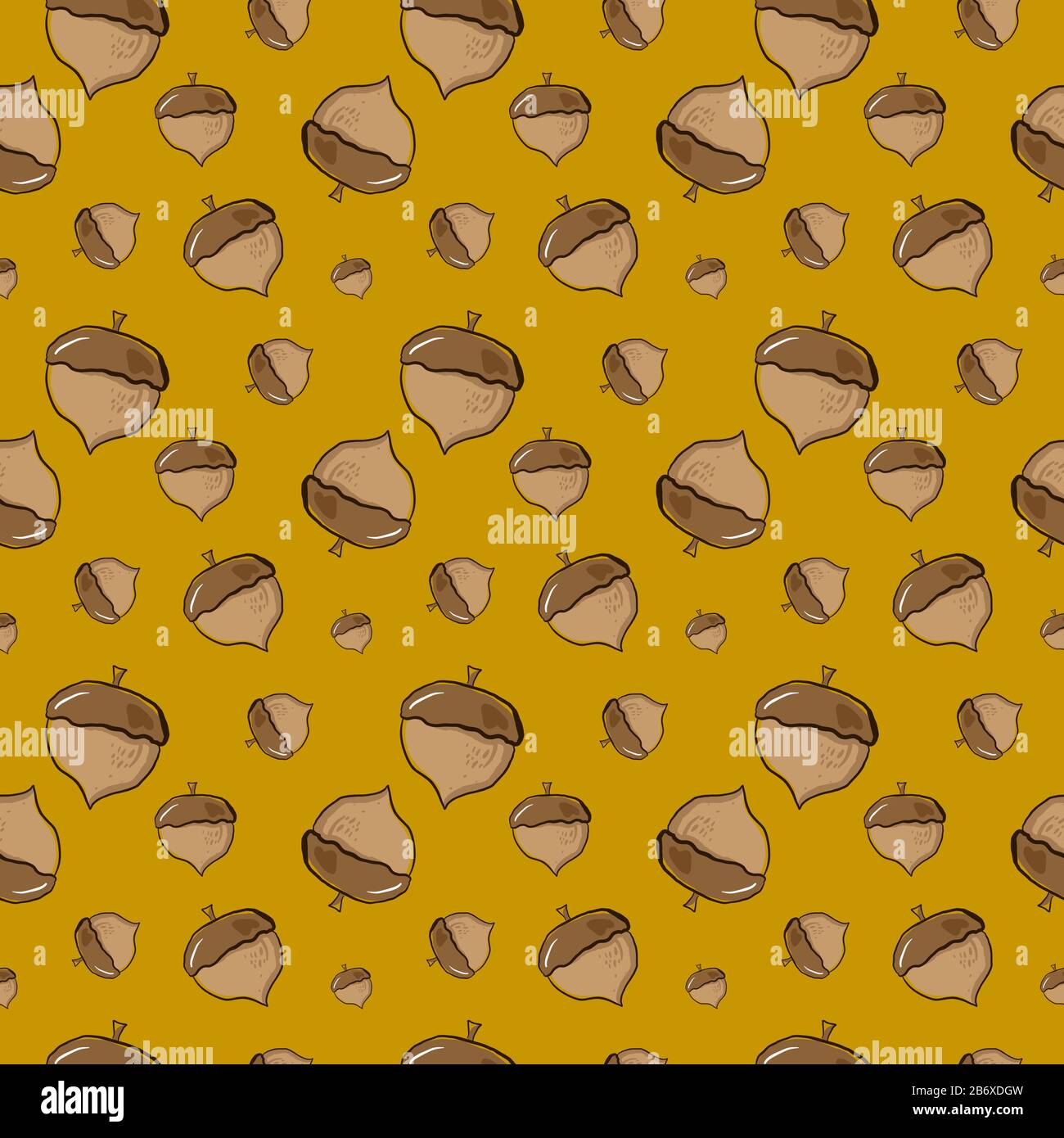 Acorn wallpaper, illustration, vector on white background Stock Vector ...
