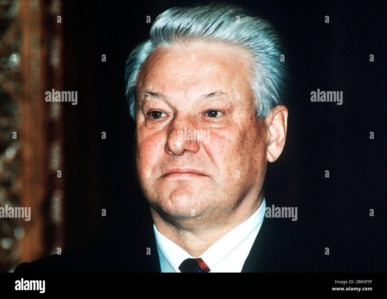 Porträt vom ehemaligen russischen Präsidenten BORIS JELZIN, 2000. Portrait of the former Russian president BORIS JELZIN, 2000. Stock Photo