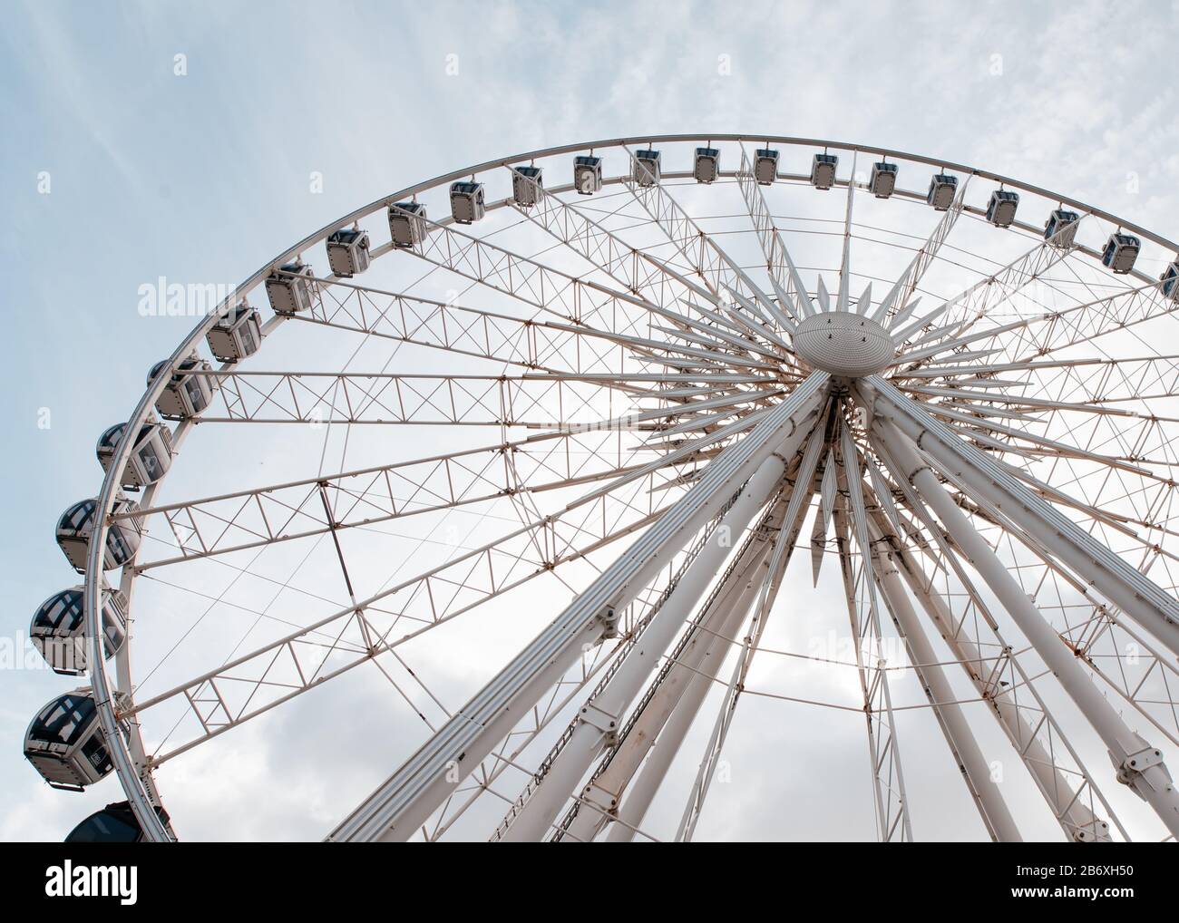 Fairground ferris wheel  in Liverpool Stock Photo