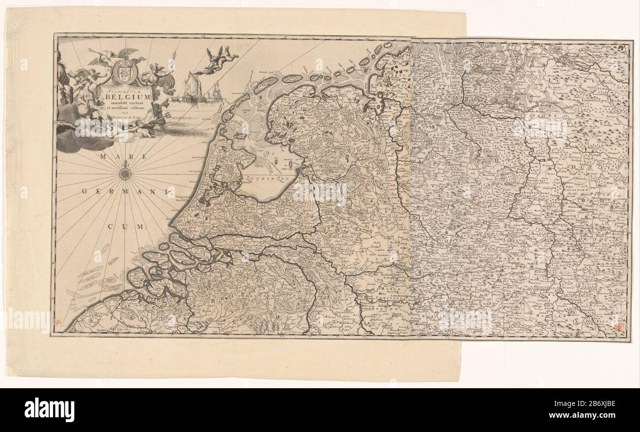 Kaart van de Republiek der Zeven Verenigde Nederlanden en een deel van het Heilige Roomse Rijk