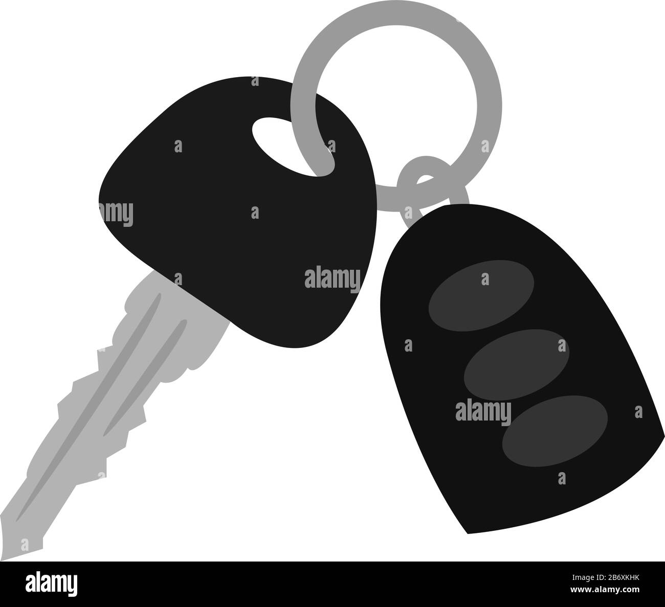 Car keys, illustration, vector on white background Stock Vector Image