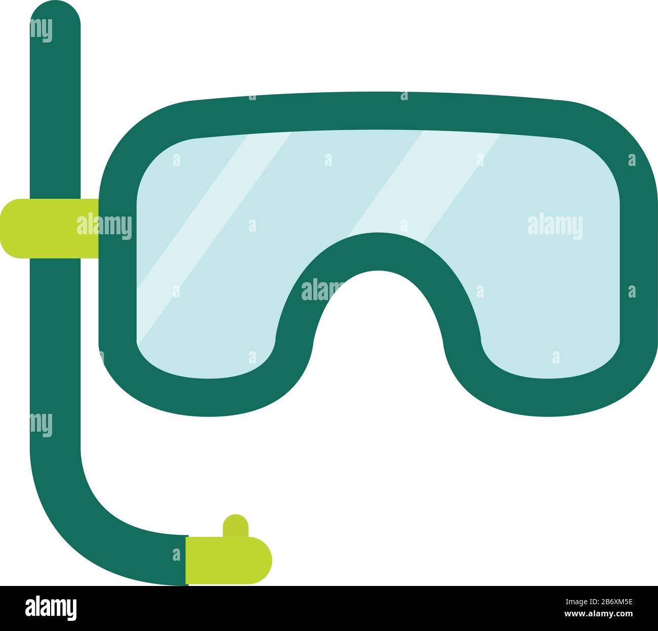 Diving mask, illustration, vector on white background Stock Vector